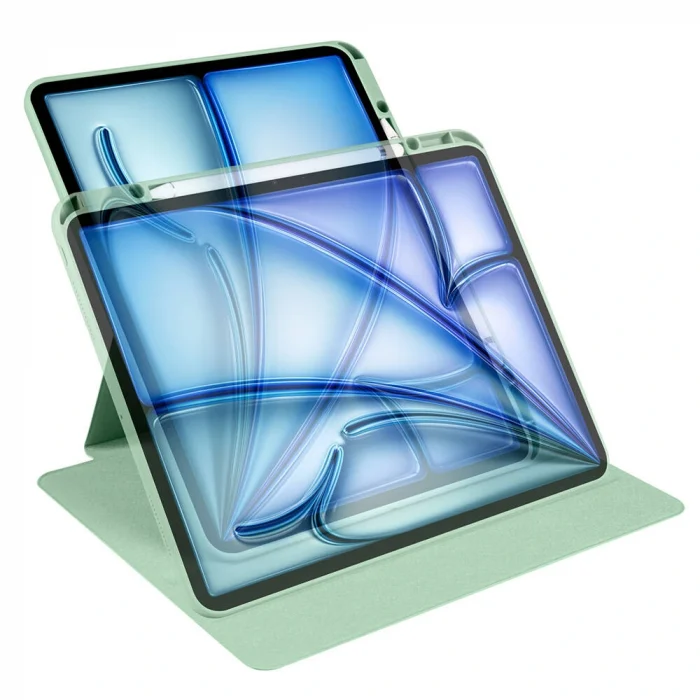 iPad Pro 11 2018 Kılıf Termik Kalem Bölmeli Dönebilen Standlı Kılıf