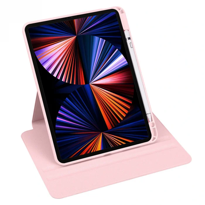 iPad Pro 11 2018 Kılıf Termik Kalem Bölmeli Dönebilen Standlı Kılıf