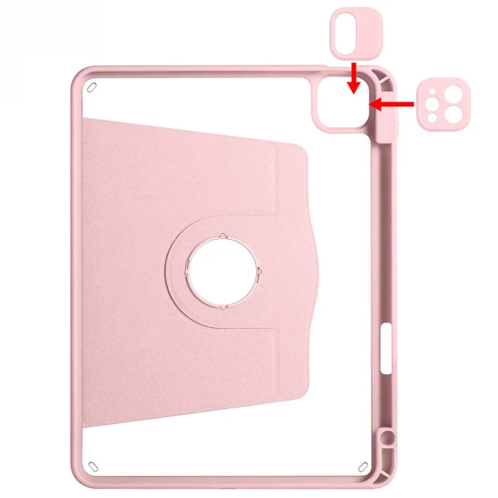 iPad Pro 11 2018 Kılıf  Termik Kalem Bölmeli Dönebilen Standlı Kılıf