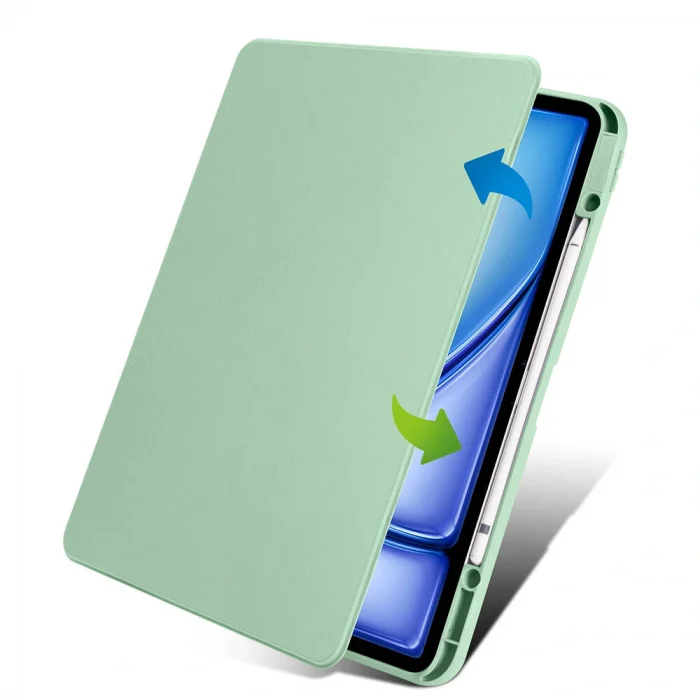 iPad Pro 11 2018 Kılıf Termik Kalem Bölmeli Dönebilen Standlı Kılıf