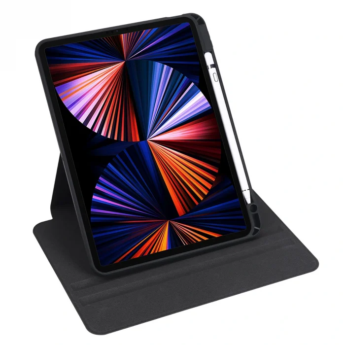 iPad Pro 11 2020 (2.Nesil) Kılıf Termik Kalem Bölmeli Dönebilen Standlı Kılıf