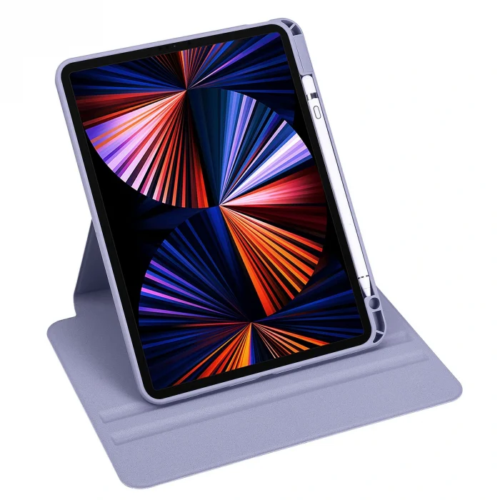 iPad Pro 11 2021 (3.Nesil) Kılıf Termik Kalem Bölmeli Dönebilen Standlı Kılıf