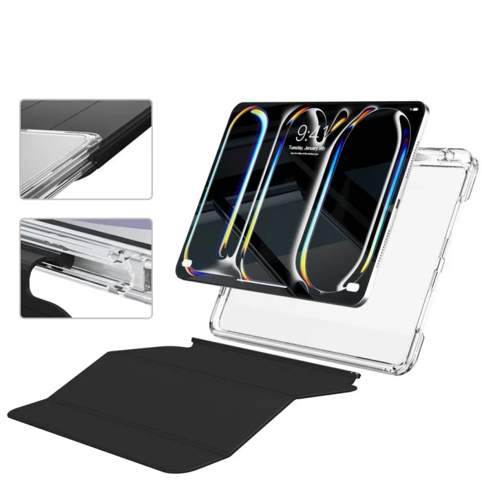 ​​​iPad Pro 11 2024 Kılıf Magnetik Ayrılabilen Airbagli Sliding Tablet Kılıfı