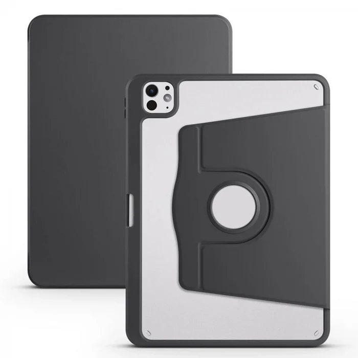 iPad Pro 11 2025 M5 Kılıf Termik Kalem Bölmeli Dönebilen Standlı Kılıf