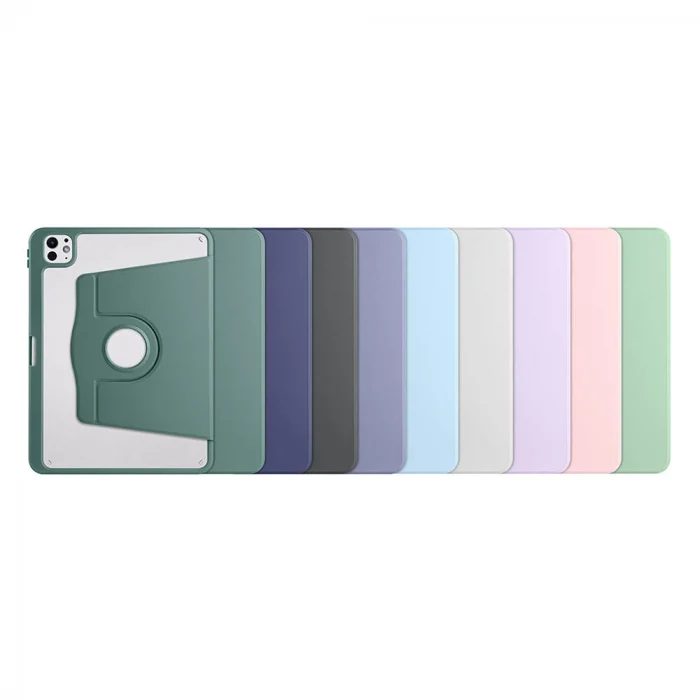 iPad Pro 11 2025 M5 Kılıf Termik Kalem Bölmeli Dönebilen Standlı Kılıf