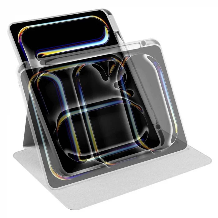 iPad Pro 11 2025 M5 Kılıf Termik Kalem Bölmeli Dönebilen Standlı Kılıf