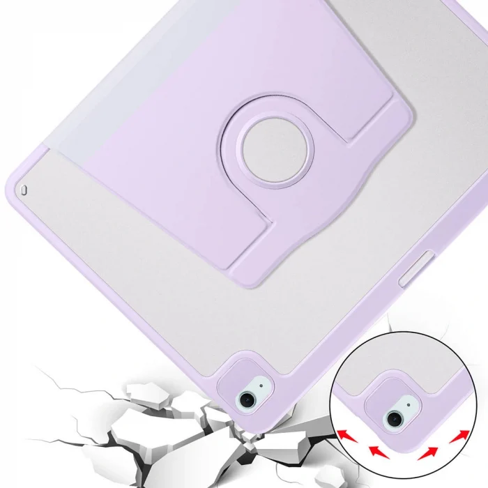 iPad Pro 12.9 2022 M2 Kılıf Termik Kalem Bölmeli Dönebilen Standlı Kılıf