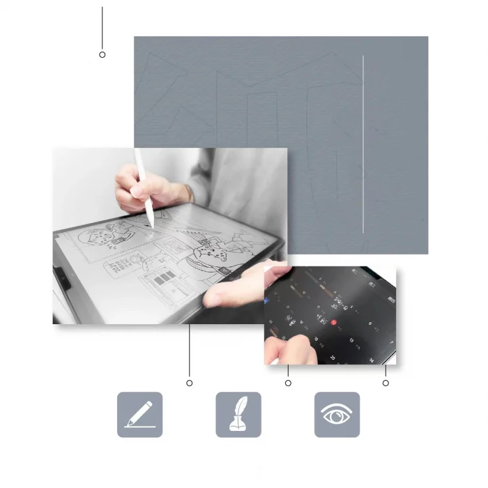 iPad Pro 9.7 2016 Kağıt Hisli Mat Davin Paper Like Tablet Ekran Koruyucu