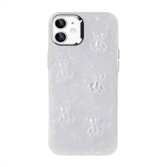 iPhone 11 Kılıf Kabartma Figürlü Parlak Eralli Silikon Kapak