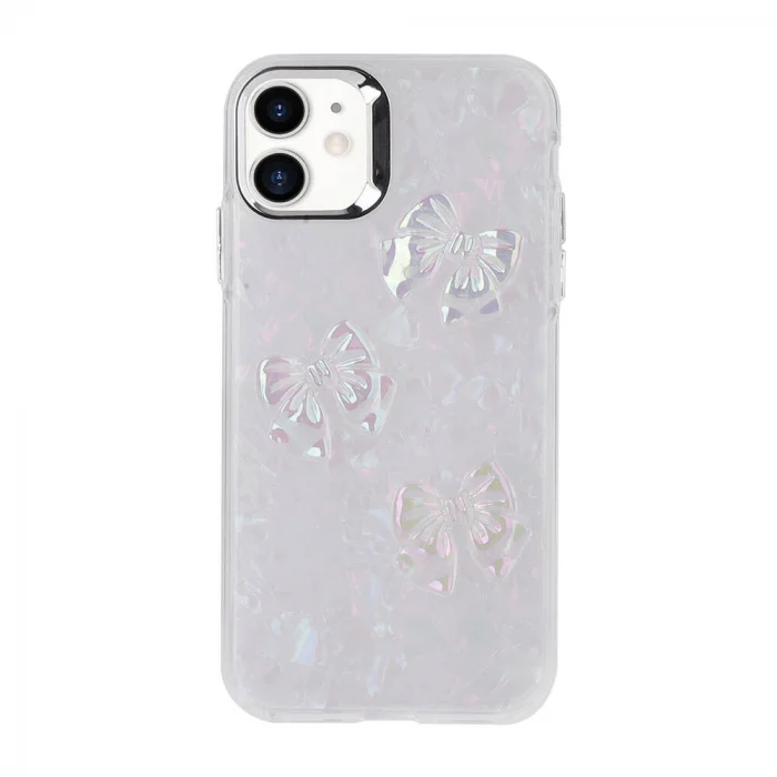 iPhone 11 Kılıf Kabartma Figürlü Parlak Eralli Silikon Kapak