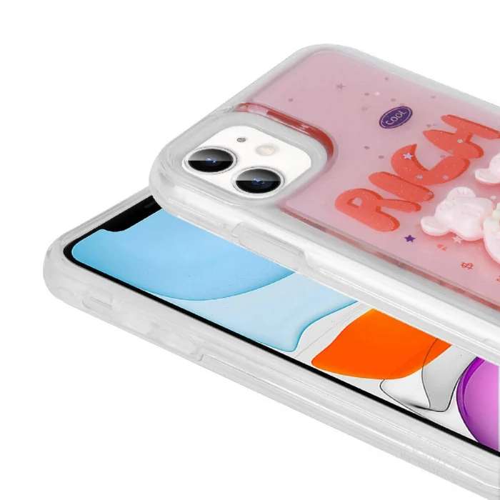 iPhone 11 Kılıf Kabartma Figürlü Parlak Minimini Silikon Kapak