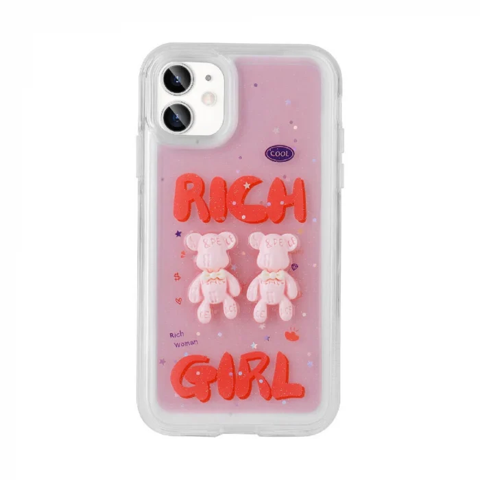 iPhone 11 Kılıf Kabartma Figürlü Parlak Minimini Silikon Kapak
