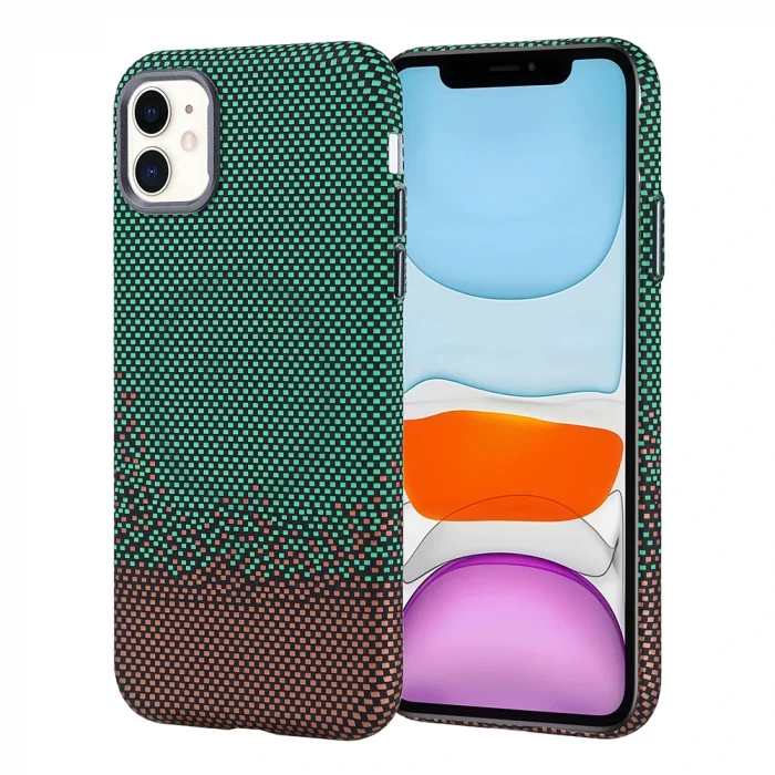 iPhone 11 Kılıf M-safe Şarj Özellikli Karbon Fiber Görünümlü Nekst Kapak