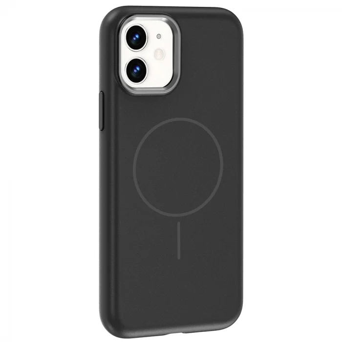 iPhone 11 Kılıf M-Safe Şarj Özellikli Metal Kamera Çerçeveli Edi Silikon Kapak