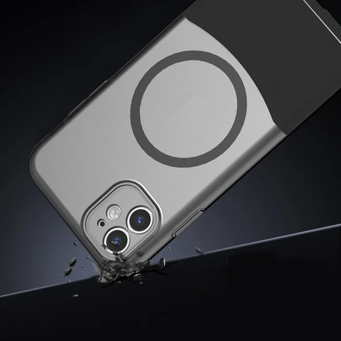 iPhone 11 Kılıf M-Safe Şarj Özellikli Mıknatıslı Duble Kapak