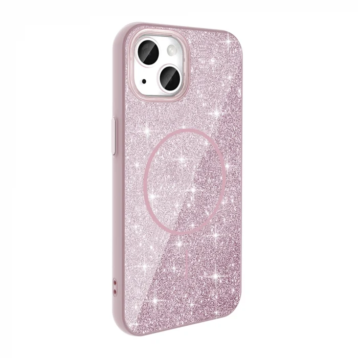 iPhone 11 Kılıf M-safe Şarj Özellikli Parlayan Simli Kapak