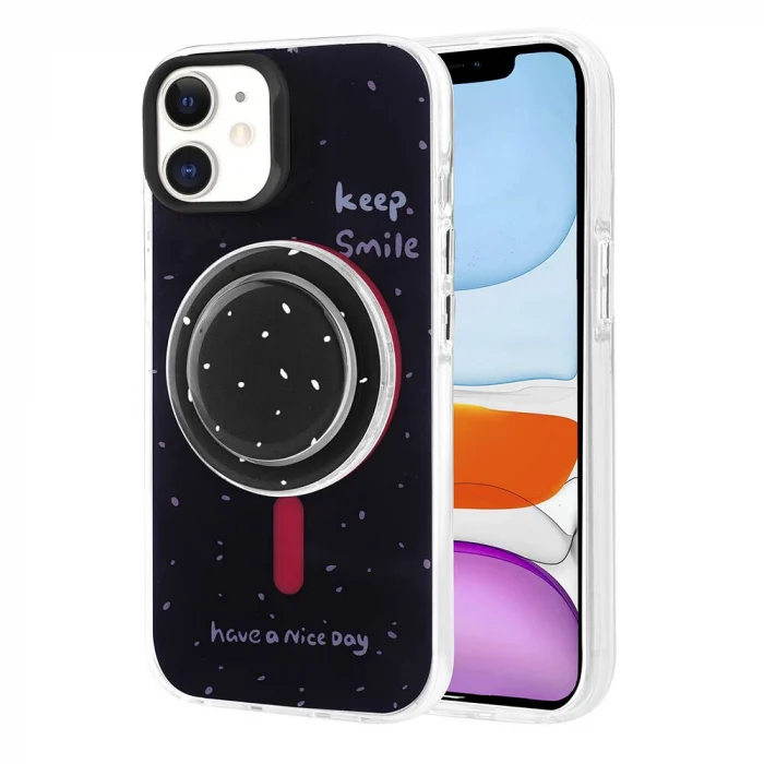 iPhone 11 Kılıf M-safe Şarj Özellikli Tak-Çıkar Pop Soketli Tiktok Kapak