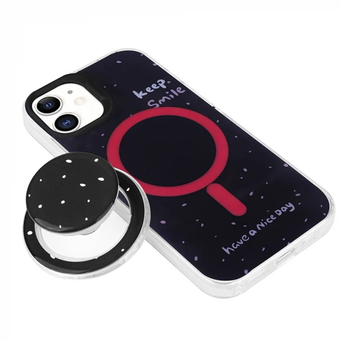 iPhone 11 Kılıf M-safe Şarj Özellikli Tak-Çıkar Pop Soketli Tiktok Kapak
