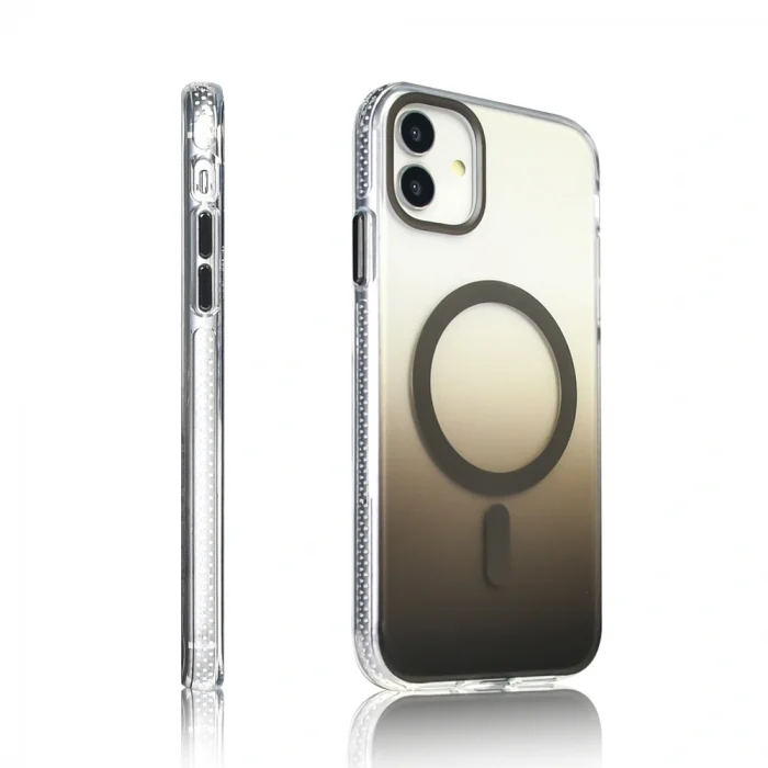 iPhone 11 Kılıf M-safe Şarj Özellikli Transparan Renk Geçişli Toros Kapak