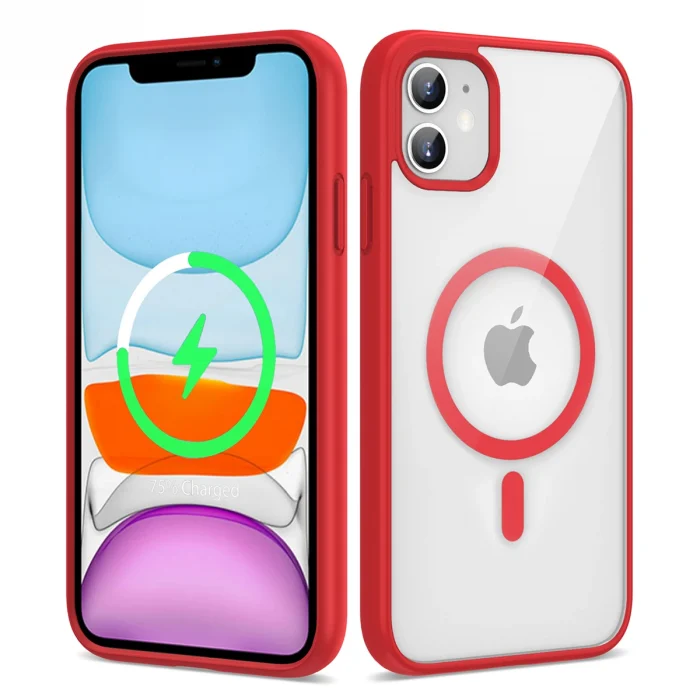 iPhone 11 Kılıf M-safe Wireless Şarj Özellikli Silikon Zoe Ege Kapak