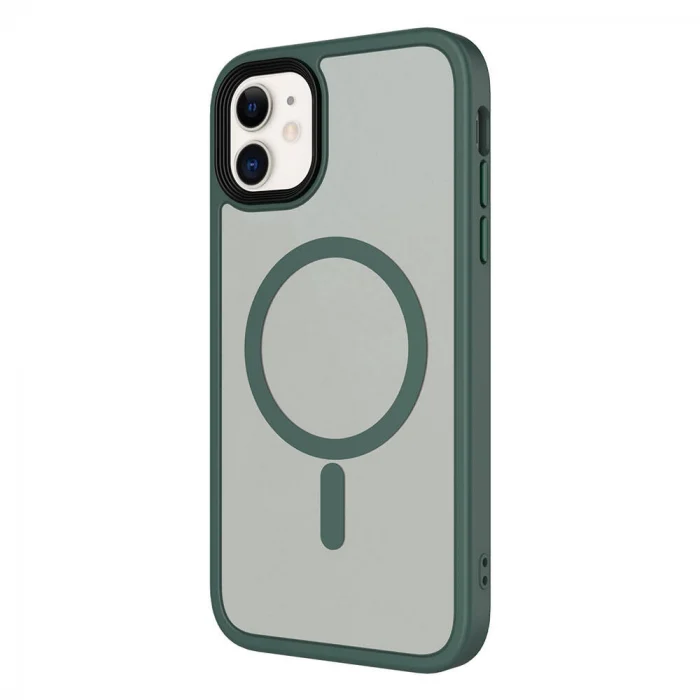 iPhone 11 Kılıf Mat Arka Yüzey Wireless Şarj Özellikli  Flet M-safe Kapak