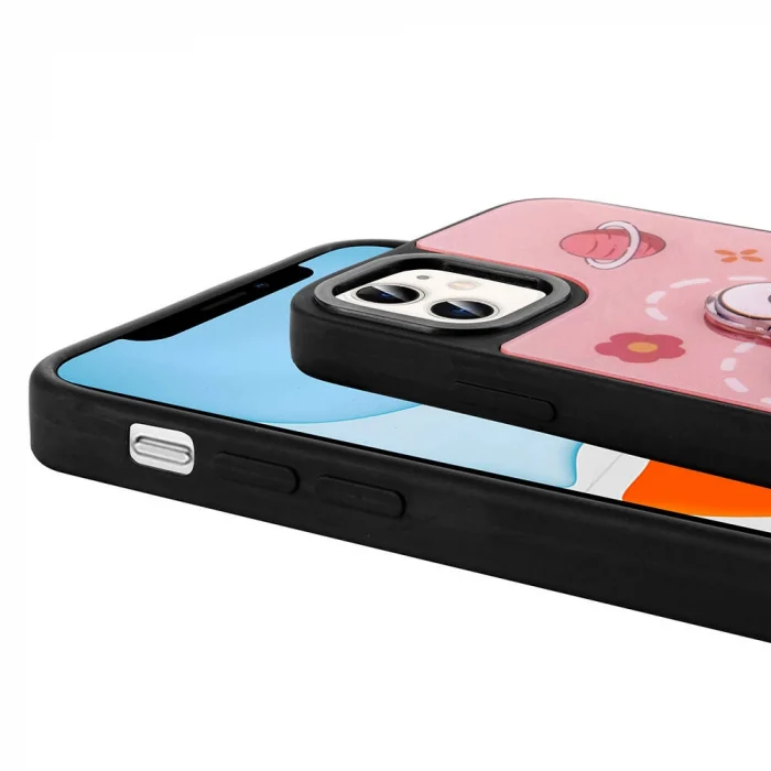 iPhone 11 Kılıf Parlayan Kabartmalı İkonik Figürlü Amas Silikon Kapak