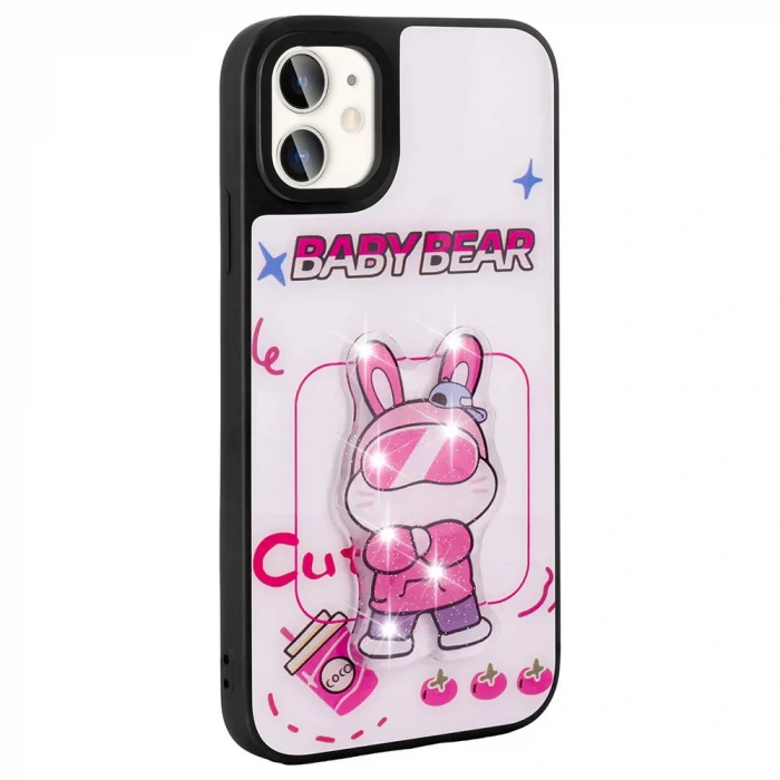 iPhone 11 Kılıf Parlayan Kabartmalı İkonik Figürlü Amas Silikon Kapak