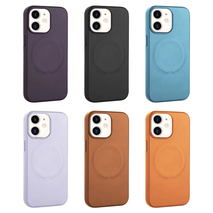 iPhone 11 Kılıf PU Deri M-safe Wireless Şarj Özellikli Derix Kapak