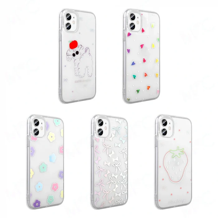 iPhone 11 Kılıf Şeffaf Figürlü Folk Sert Kapak