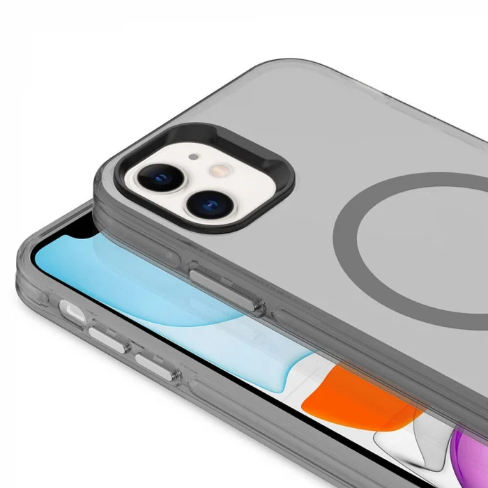 iPhone 11 Kılıf M-safe Şarj Özellikli Buzlu Transparan C-Pro Sert Kapak