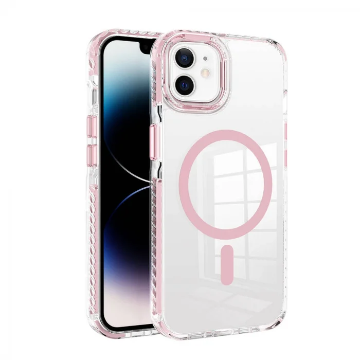 iPhone 12 Kılıf M-safe Şarj Özellikli Airbagli Takılabilir Askı Aparatlı Nana Kapak