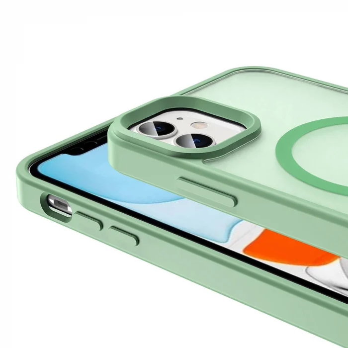 iPhone 12 Kılıf M-safe Şarj Özellikli Mat Arka Yüzey Sio Kapak