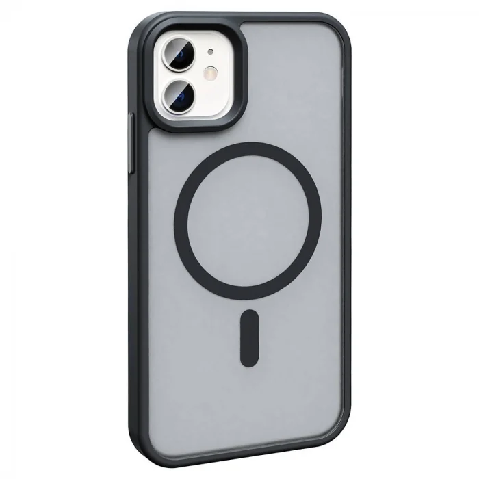 iPhone 12 Kılıf M-safe Şarj Özellikli Mat Arka Yüzey Sio Kapak