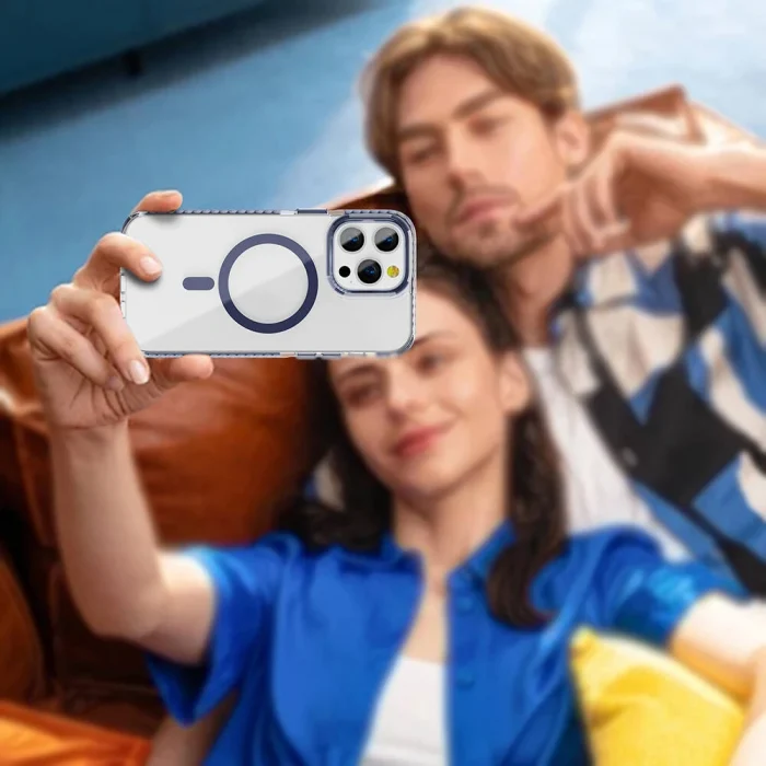 iPhone 12 Pro Kılıf M-safe Şarj Özellikli Airbagli Takılabilir Askı Aparatlı Nana Kapak