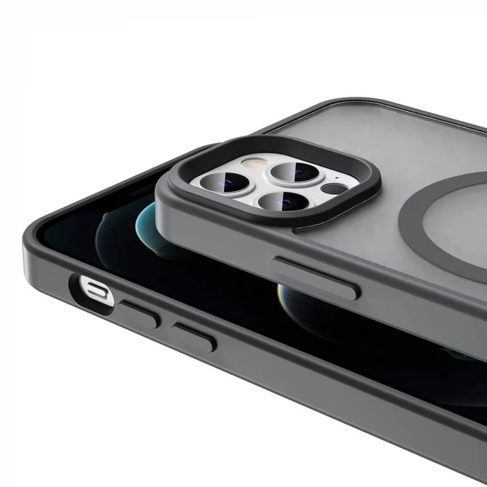 iPhone 12 Pro Kılıf M-safe Şarj Özellikli Mat Arka Yüzey Sio Kapak