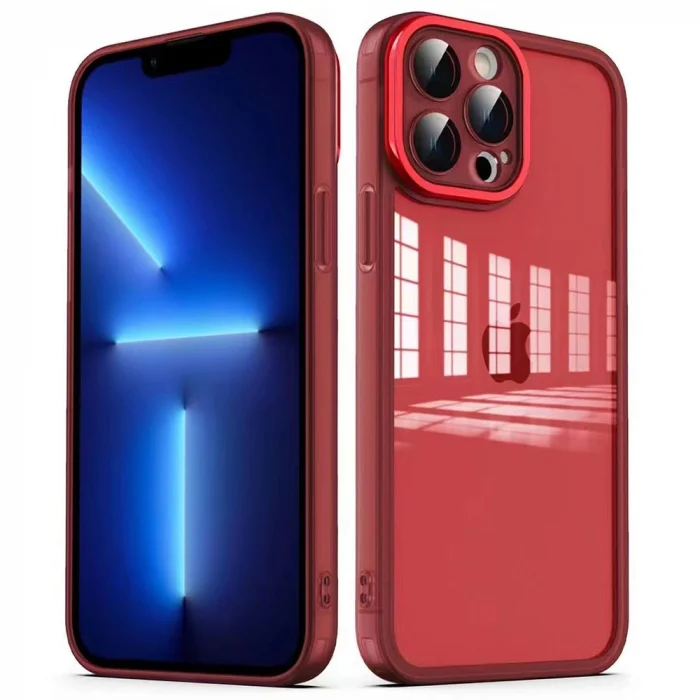 iPhone 12 Pro Max Kılıf Kamera Korumalı Transparan Post Kapak