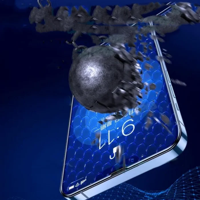 iPhone 12 Pro Max ​​​​​​​​​​​​​​​​​​​​​​​​Darbeye Dayanıklı Anti Statik Temperli Cam Ekran Koruyucu