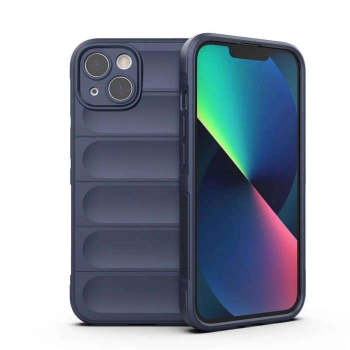 iPhone 13 Kılıf Esnek TPU Oyuklu Arka Yüzey Tasarımlı Etnik Silikon Kapak