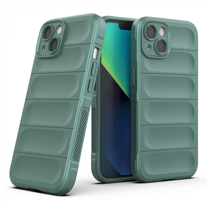 iPhone 13 Kılıf Esnek TPU Oyuklu Arka Yüzey Tasarımlı Etnik Silikon Kapak