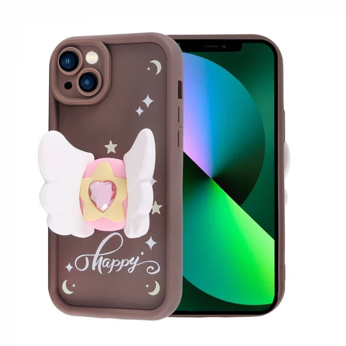 iPhone 13 Kılıf Kamera Korumalı Figür Tasarımlı Kapya Kapak