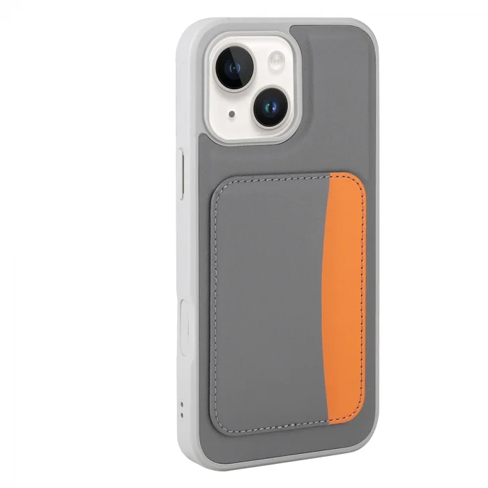 Apple iPhone 13 Kılıf Kartlıklı Zore X-Kart Silikon Kapak