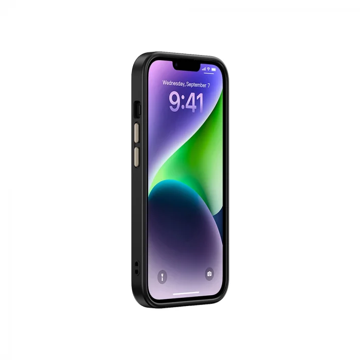 iPhone 13 Kılıf M-safe Şarj Özellikli Karbon Fiber Görünümlü Antina Kapak