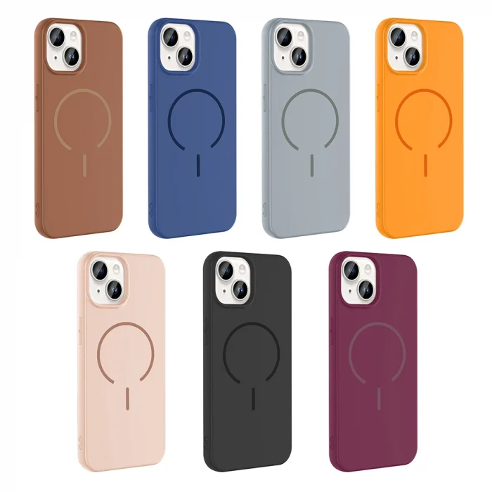 Apple iPhone 13 Kılıf M-safe Şarj Özellikli Zore Meta Kapak