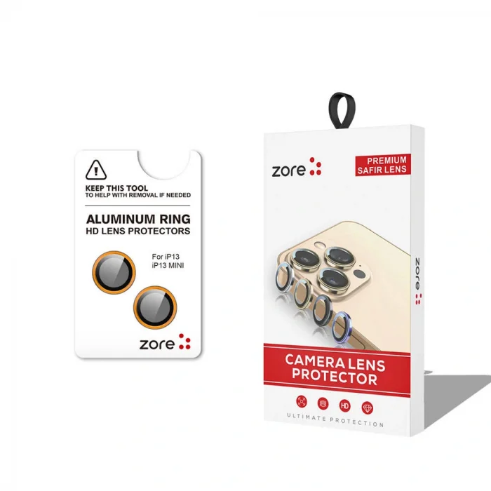 iPhone 13 Mini CL-12 Premium Safir Parmak İzi Bırakmayan Anti-Reflective Kamera Lens Koruyucu