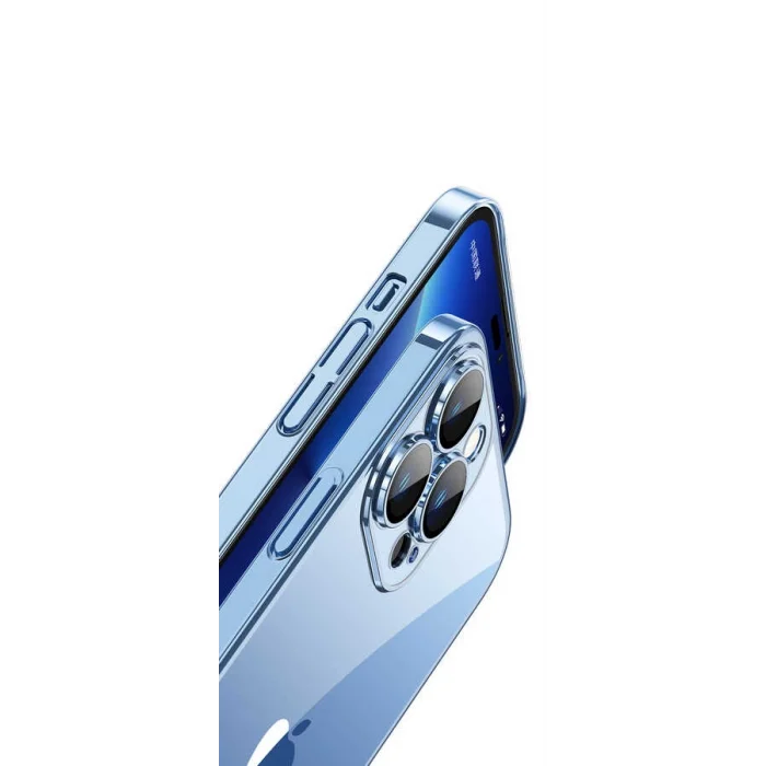 iPhone 13 Pro Kılıf Sert PC Renkli Çerçeveli  Riksos Kapak