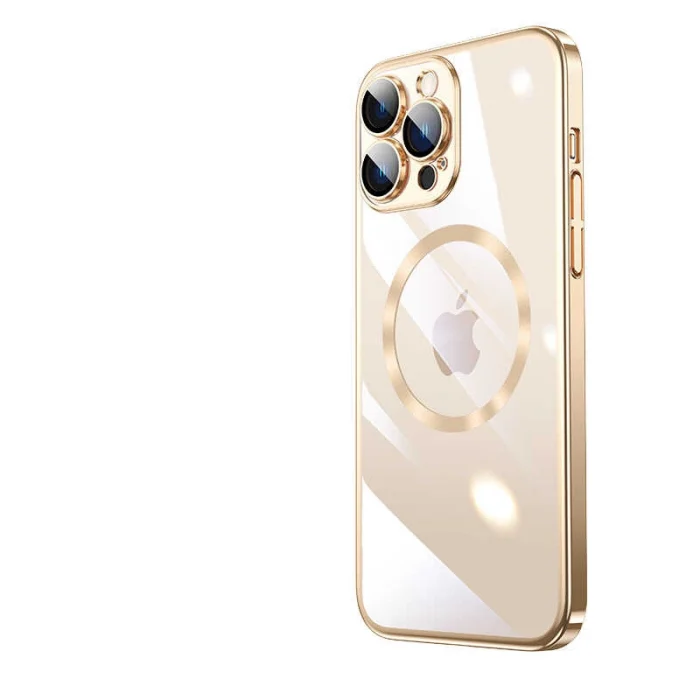 iPhone 13 Pro Kılıf Wireless Şarj Özellikli Sert PC  Riksos M-safe Kapak