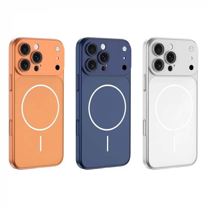 Apple iPhone 13 Pro Kılıf Zore M-Safe Şarj Özellikli Kamera Korumalı Spark Kapak