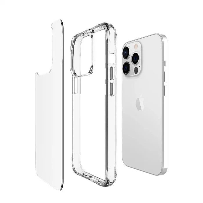 iPhone 13 Pro Kılıf Şeffaf Ultra İnce Airbag Tasarımlı Okka Kapak