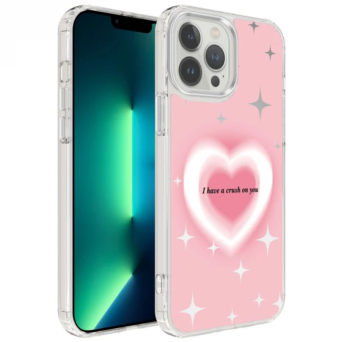 iPhone 13 Pro Max Kılıf Airbagli Parlak Tasarımlı Mimbo Kapak