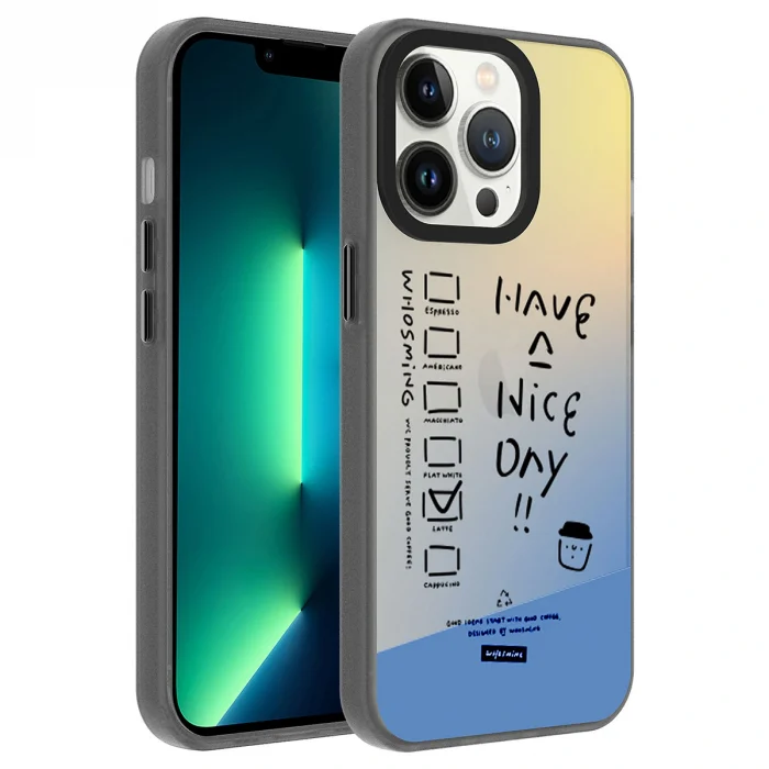 iPhone 13 Pro Max Kılıf Desenli Dragon Sert Kapak